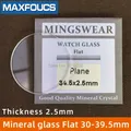Flat 2.5mm Watch glass Round smooth mineral glass diameter of 30mm ~ 39.5mm Watch parts
