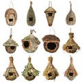 18 Style Birds Nest Bird Cage Natural Grass Egg Cage Bird House Outdoor Decorative Weaved Hanging