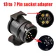 Durable 13 To 7 Pin Plug Adapter Trailer Connector 12V Towbar Towing Waterproof Plugs Socket Adapter