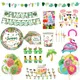 Hawaii Party Decorations Disposable Tableware Hawaii Summer Tropical Party Supplies Flamingo Aloha