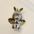 Retro Punk Cute Little Angel Metal Pendant Little Girl Praying Necklace Charm Ladies Female Birthday