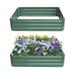 4-ft x 3-ft x 11-inch Raised Garden Bed Planter Box in Green Steel Metal