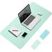 Desk Pad Protector Mouse Pad Office Desk Mat Non-Slip PU Leather Desk Blotter Laptop Desk Pad Waterproof Desk Writing Pad for Office and Home - Green & Blue