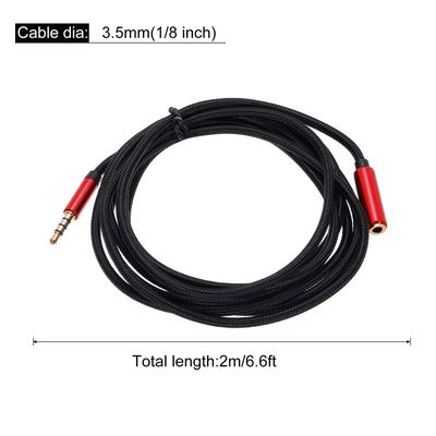 3.5mm Aux Extension Cable Male to Female Audio HiFi Headphone Cord