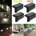 4PCS LED Warm White Solar PathStair Outdoor Light Garden Yard Fence Wall Lamp