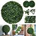 2 Pcs 19 Inch Artificial Plant Topiary Balls Outdoor Round Boxwood Balls Large Garden Spheres Faux Decorative Greenery Balls