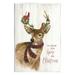 Stupell Industries All Roads Lead Home Christmas Deer Holiday Painting Unframed Art Print Wall Art