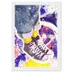 Wynwood Studio Prints Graffitti Sneakers Fashion and Glam Shoes Wall Art Canvas Print Blue Neon Yellow 13x19