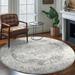 RUGKING Traditional Round Rug 5ft Foldable Gray Circle Rugs for Livingroom Bedroom Entryway Kitchen Accent Washable Carpet Non-Slip Distressed Area Rug