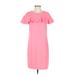 American Eagle Outfitters Casual Dress - Shift Crew Neck Short sleeves: Pink Print Dresses - Women's Size 4