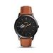 Men's Fossil Black/Brown Nebraska-Kearney Lopers Minimalist Slim Light Brown Leather Watch