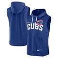 Men's Nike Royal Chicago Cubs Athletic Sleeveless Hooded T-Shirt