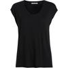 Rundhalsshirt PIECES "PCBILLO TEE SOLID NOOS BC", Damen, Gr. L, schwarz, Jersey, Obermaterial: 95% Viskose, 5% Elasthan, unifarben, casual, figurumspielend normal, Rundhals, Kurzarm, Shirts