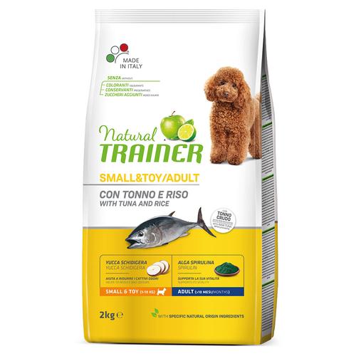 Sparpaket: 3x2kg Natural Trainer Dog Adult Small & Toy mit Thunfisch Hundefutter trocken