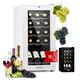 KLARSTEIN Free-Standing Wine Cooler Drinks Fridge, 44L Single Zone Wine Fridges, Wine Prosecco & Beer Bottles, Wine Fridge with Glass Door, Indoor/Outdoor Bar Fridge and Wine Cooler, 15 Bottles