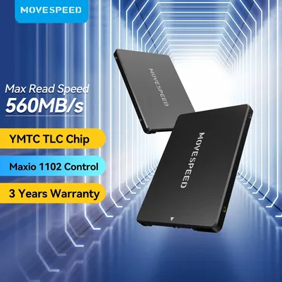 MOVESPEED-Disque SSD interne SATA 3.0 560 MBumental YMTC Puce TLC Maxio 1102 Contrôle SSD