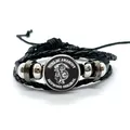 Sons of Anarchy-Bracelets en cuir avec logo pendentif symbole liberté bracelet breton en verre