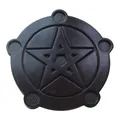Astrologie étoile bois chandelier Table Pentacle autel plaque Triquetra bois Divination Wicca