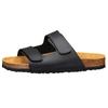 Pantolette LICO "Pantolette Bioline Velcro", Gr. 42, schwarz, Synthetik, Schuhe Pantolette