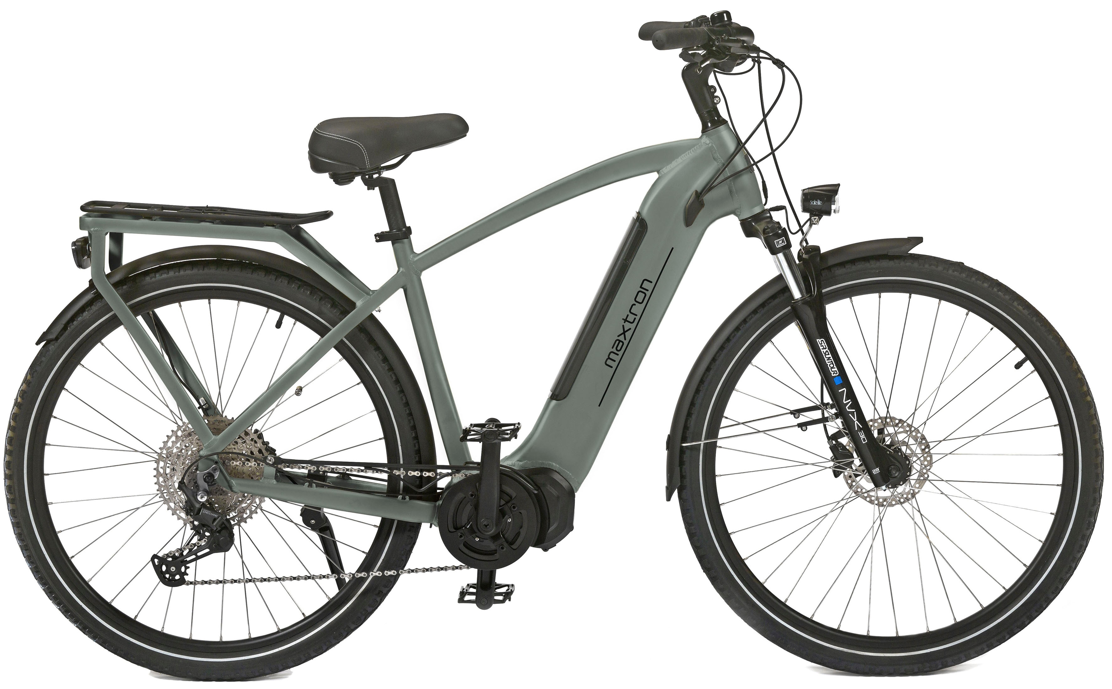 E-Bike MAXTRON "MTS 20X" Gr. 54, grau (grau, schwarz), Elektrofahrräder, 54cm, 28 Zoll (71,12cm), Pedelec, Elektrofahrrad für Herren Image