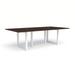 Compel Pivit Rectangular Table w/ Power Modules, Steel in Gray/Brown | 30 H x 96 W x 48 D in | Wayfair PIV-CT-OF-96-UMB-WHT-PWRS