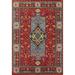 Geometric Red Heriz Serapi Oriental Area Rug Wool Carpet - 8'9" x 11'11"