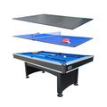 RACK Pool Tables Rack Scorpius 7-Foot Multi Game Billiard/Pool w/ Table Tennis Manufactured Wood/Mdf in Blue | 32 H x 48 W x 84 D in | Wayfair