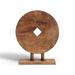 Birch Lane™ Bethea 15" Round Wooden Decor - Contemporary Rustic Modern Brown Cut Out Mango Wood Table Decor Accent for Home or Office | Wayfair