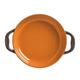 Libbey CBP-003 14 oz Coos Bay Round Tray with Handles - Ceramic, Pumpkin