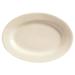 Libbey PWC-14 Oval Cream White Rolled Edge Platter, Princess White