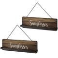 Gracie Oaks Hanging Sunglasses Display Holder Wall Mounted Wood in Black/Brown | 8.26 H x 12.67 W x 1.57 D in | Wayfair