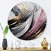 Mercer41 Pink & Gold Mysterious Marble IX - Abstract Marble Metal Wall Décor Metal in Black/Gray/Pink | 29 H x 29 W x 1 D in | Wayfair