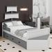 Red Barrel Studio® Twin Size Boat-Shaped Platform Bed Wood in Gray | 53.8 H x 42.1 W x 92 D in | Wayfair 3B74D1F232BE482FA9FFCC197CB7C146