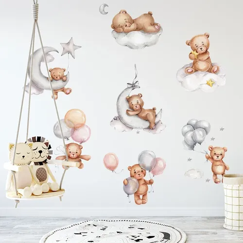 Neue Lustige Nette Teddybär Kinder Zimmer Wand Aufkleber Baby Kinderzimmer Dekoration Wand
