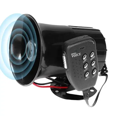 Autos irene 12V Fahrzeug warn lautsprecher Verstärker horn mit 6 Tönen lautes Motorrad Sirenen horn