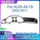 Android 13 8 128gb carplay für audi a6 c6 4f 2005-2009 mmi 2g 3g gps auto multimedia player
