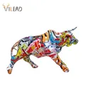 Vilead Graffiti Aufladung Stier Statue Harz Anime Pop Art modernes Design Malerei Skulptur Home Room