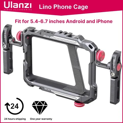 Ulanzi Lino Telefonkäfig Video Vlog Rig Griff für 5,4'' bis 6,7'' iPhone X 11 12 13 14 Pro Max Android-Telefonfotografie