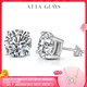 ATTAGEMS 2 Carat 8 0mm D Farbe Moissanite Stud Ohrringe Für Frauen Top Qualität 100% 925 Sterling