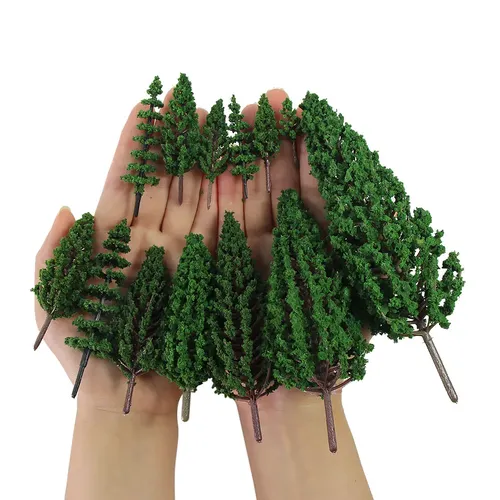 Modell Kiefer Bäume Grün Pines Kunststoff Für Wald O HO TT N Skala Modell Eisenbahn Layout Miniatur