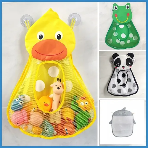 Baby Bad Spielzeug Nette Ente Frosch Mesh Net Spielzeug Lagerung Tasche Starke Saugnäpfe Bad Spiel