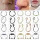 1Pc Edelstahl Gefälschte Nase Ring Hoop Septum Ringe C Clip Lip Ring Ohrring für Frauen Gefälschte