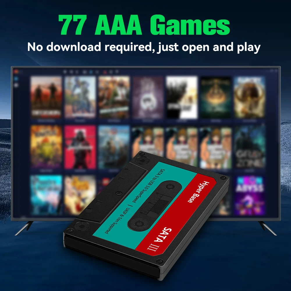 2T Tragbare Externe Spiel HDD Playnite System mit AAA Spiele für PS2/PS3/PS4/XBOX/wiiU/Wii/MAME/PS1/PSP/SS Für Win 8,1 und Oben Image