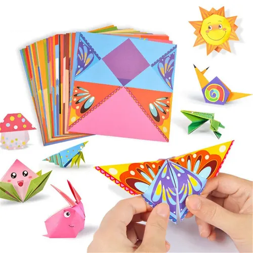 54 seiten Montessori Spielzeug DIY Kinder Handwerk Spielzeug 3D Cartoon Tier Origami Handwerk Papier