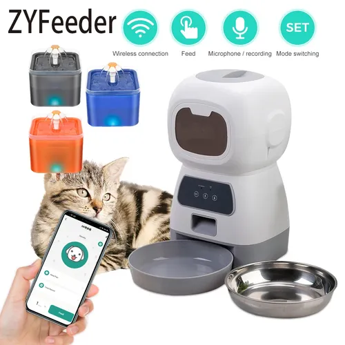 3 5 L Automatische Pet Feeder WiFi APP Smart Timed Dosierung Feeder Katze Hundefutter Spender 2L