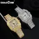 Hip Hop Männer Frauen Iced Out Platz Diamant Uhr Funkelnden Quarz Uhren Mode Klassische Arabisch