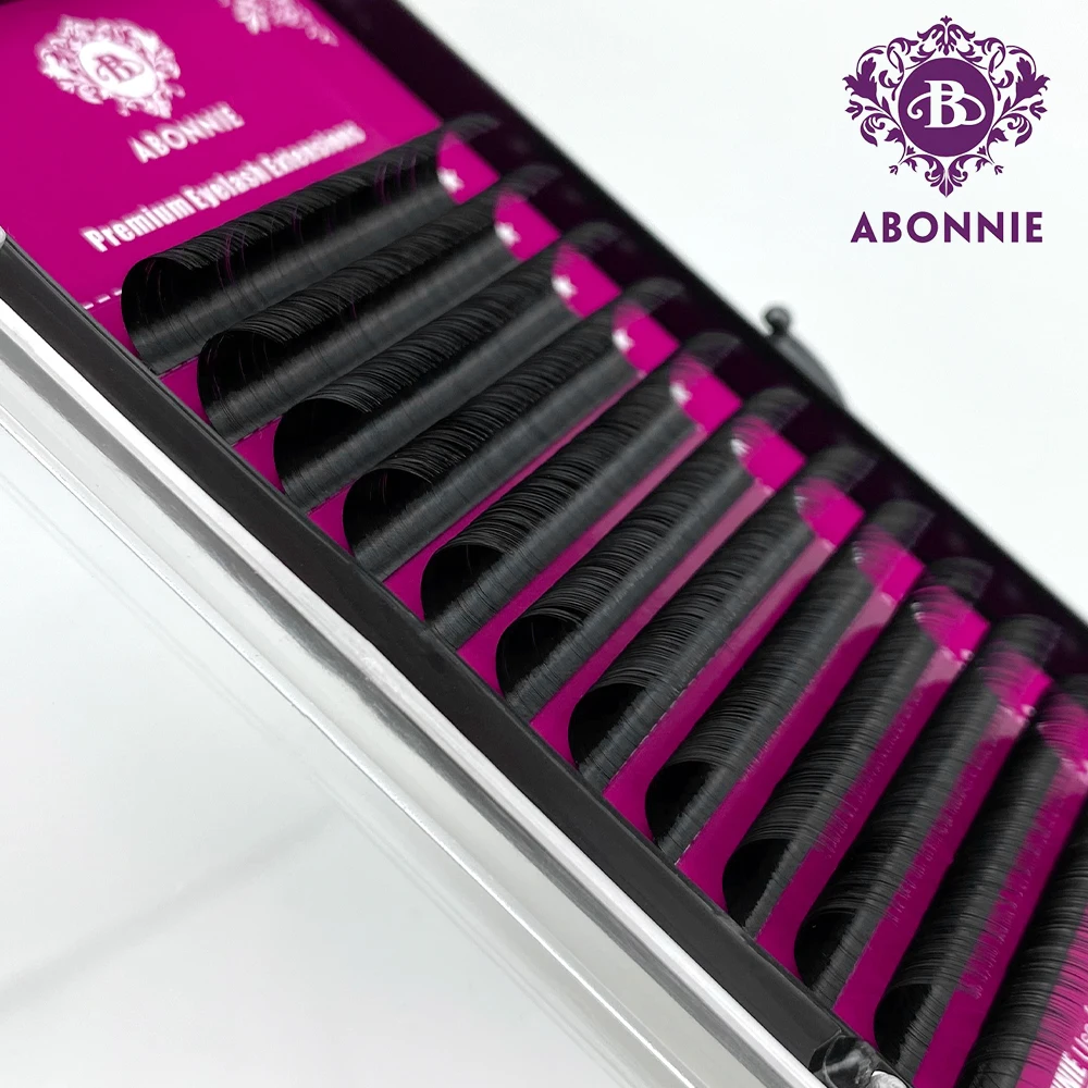 Abonnie Fluffy Classic Lashes Extensions Premium Einzelwimpern Extensions Volume Cilios Alle Größen Image