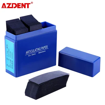 300PCS AZDENT Dental 55*18mm Blau Gelenk Papier Streifen Zahnmedizin Oral Zähne Bleaching Material