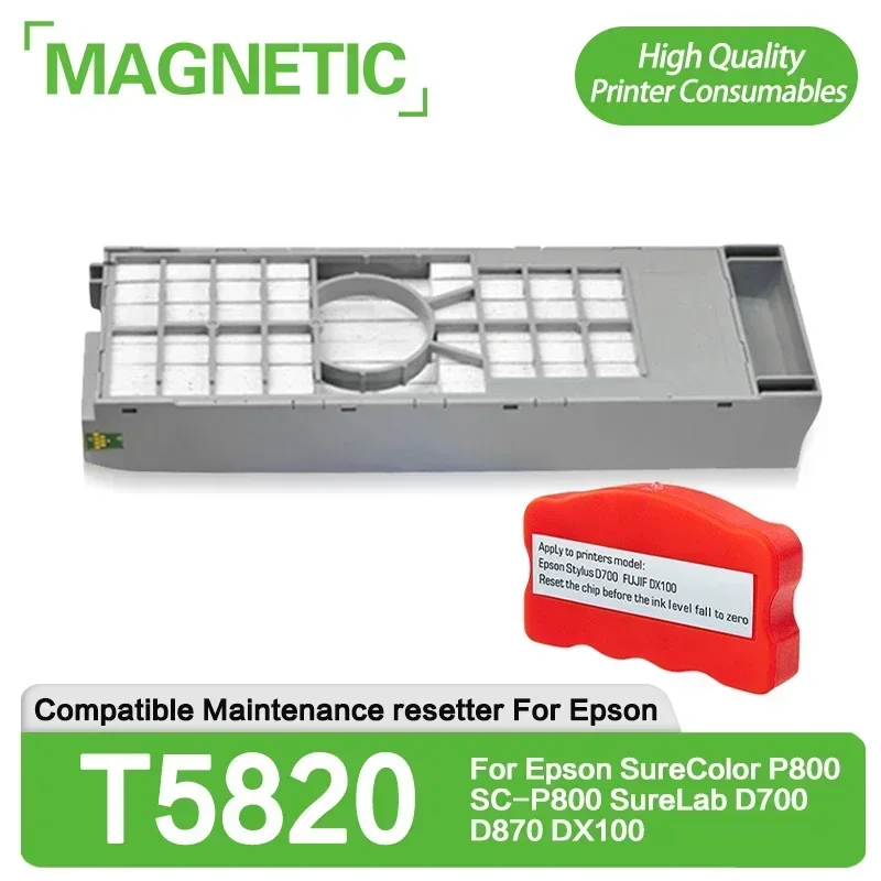 T 582000 T5820 Wartungstintentank-Chip-Resetter-Kit für Epson SureColor 3800 3880 P800 SC-P800 SureLab D700 D870 DX100 Drucker Image