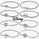 Disney 925 Sterling Silber Armband Momente Funkelnden Mickey Maus Herz Verschluss Schlange Kette